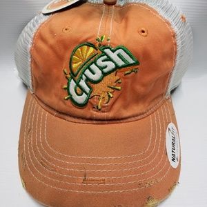 Orange Crush Distressed Trucker hat NEW